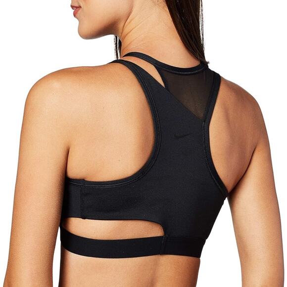 Nike Swoosh Rebel Slash Medium Support Sports Bra - Picture 2 of 10